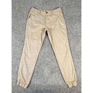 Bearbottom Pants Mens L Tall Khaki Jogger‎ Chino Elastic Cuff Cotton